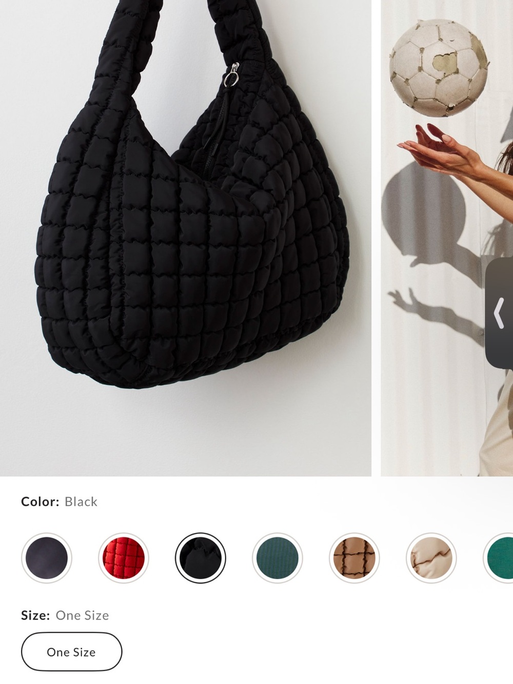 FP Quilted Black Shoulder Bag - Women - Picture 3 of 3